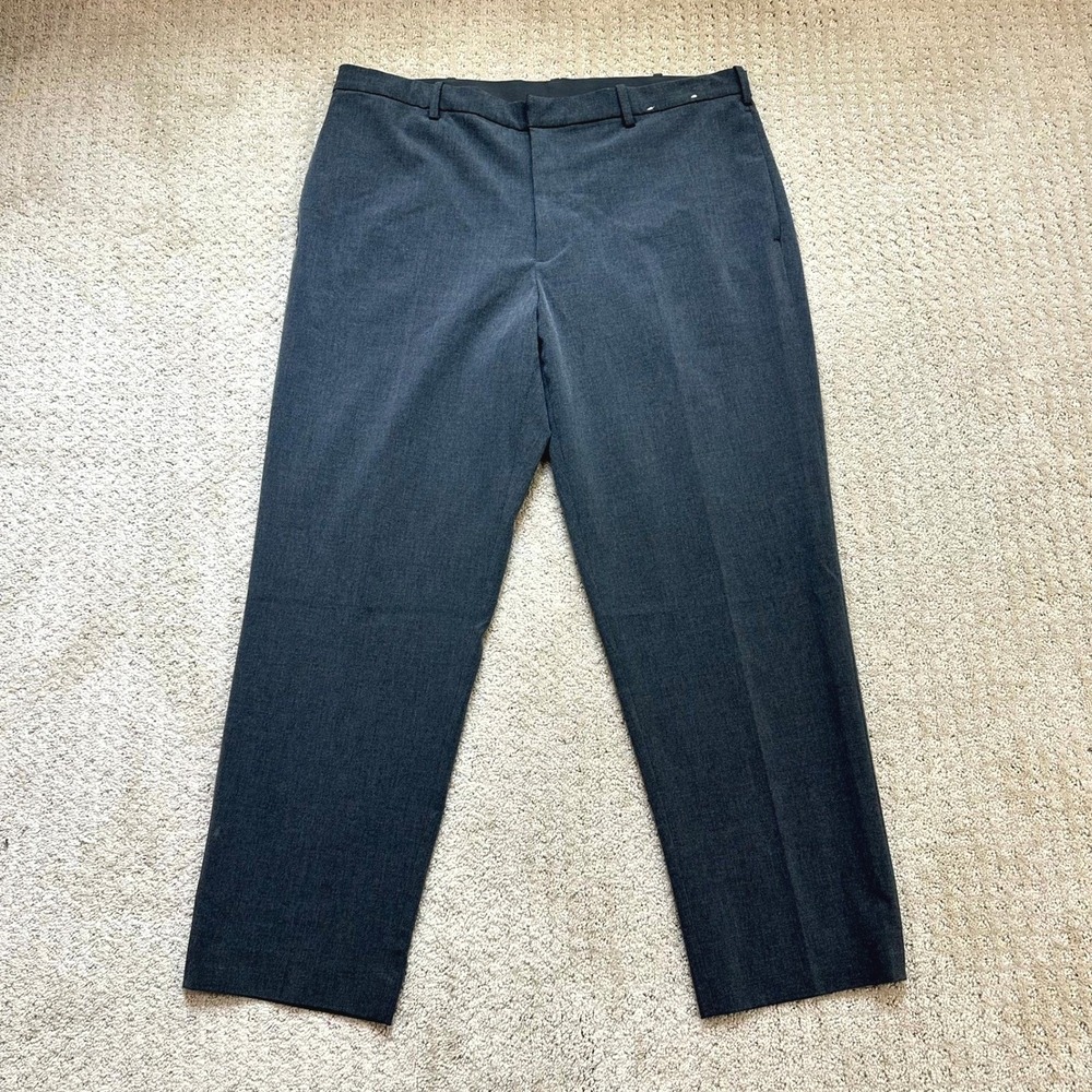 Uniqlo Smart Ankle Pants Men's XL 36"-39" Gray Stretch Dress Casual Trousers
